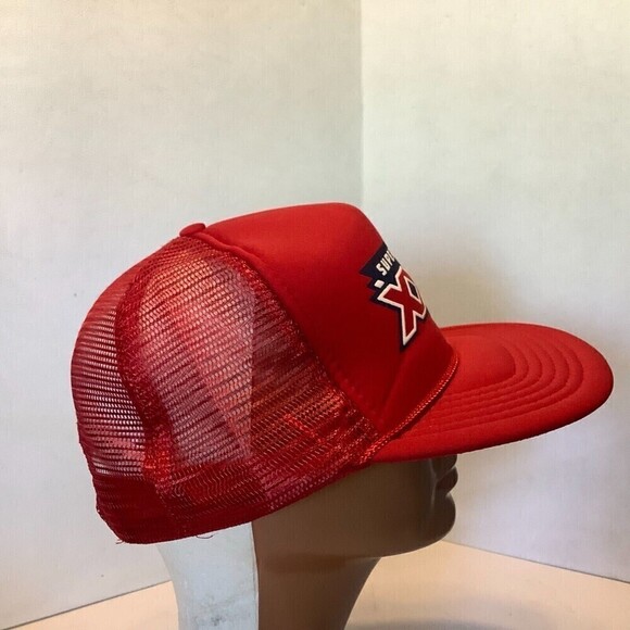 Vintage Winton Ama Pro 1988 NFL Superbowl XXIII Trucker Hat Snapback Red - Picture 2 of 7